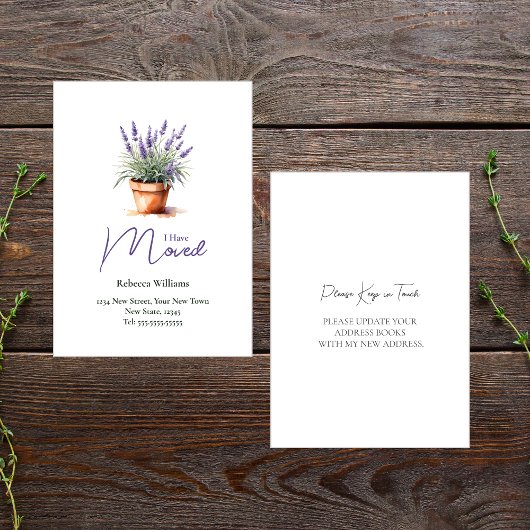 転居届を出した 名刺