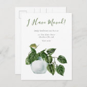 転居届を出した 案内ポストカード (正面/裏面)