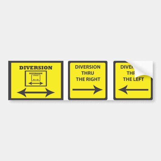 転用シンボルや象徴 バンパーステッカー (正面)