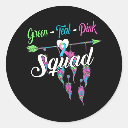 転移性乳がん分隊ウォリアーステージ4 ラウンドシール (正面)