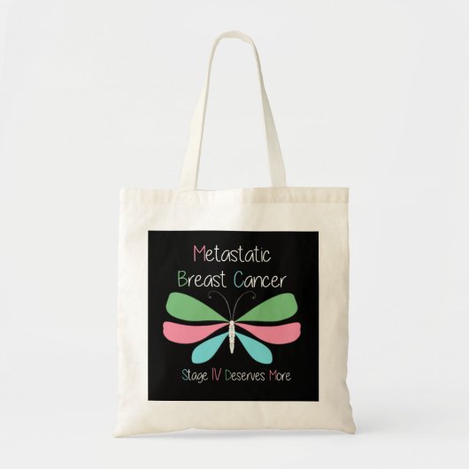 転移性乳がん擁護と支援 トートバッグ (正面)