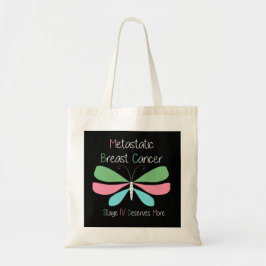 転移性乳がん擁護と支援 トートバッグ