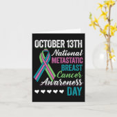 転移性乳がん認識度の日10月13日 カード (黄色い花)