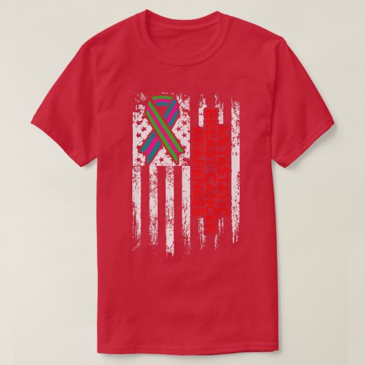 転移性乳がん認識度戦士2273 Tシャツ (デザイン正面)