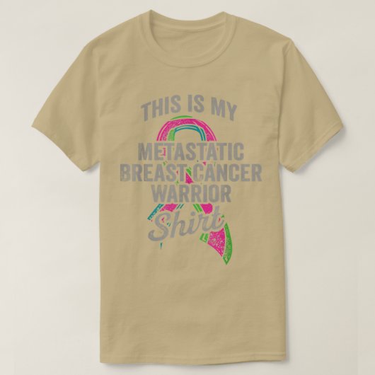 転移性乳がん認識度戦士Tシャツ Tシャツ (デザイン正面)