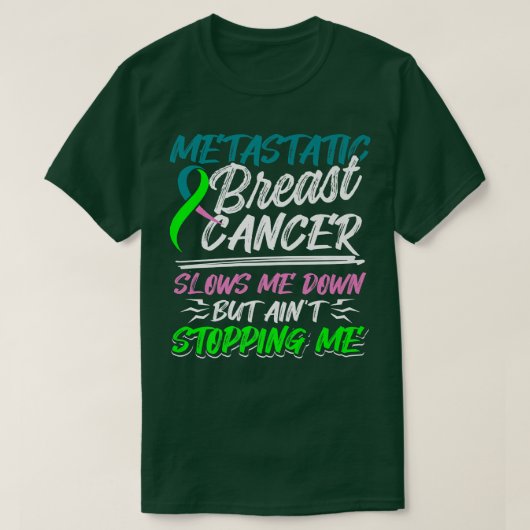 転移性乳がん認識度戦闘戦士 Tシャツ (デザイン正面)