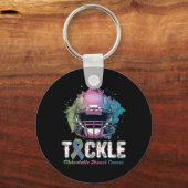 転移性乳がん認識度日足 キーホルダー (正面)