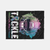 転移性乳がん認識度日足 フリースブランケット (正面(横))