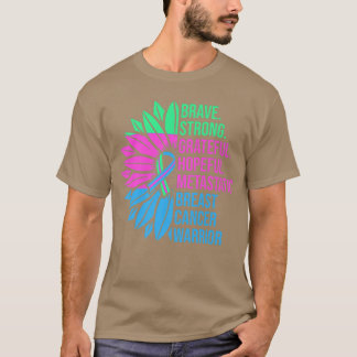 転移性乳がん認識度気に戦士 Tシャツ