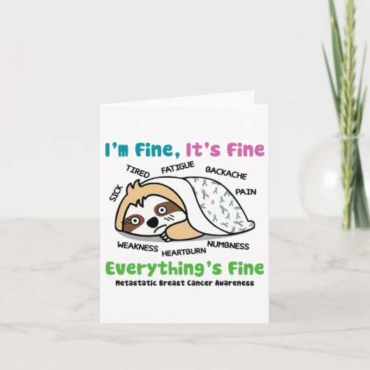 転移性乳がん認識度素晴らし私はFだ カード (正面)