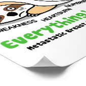 転移性乳がん認識度素晴らし私はFだ ポスター (角)