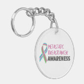 転移性乳がん認識度 キーホルダー (正面左)