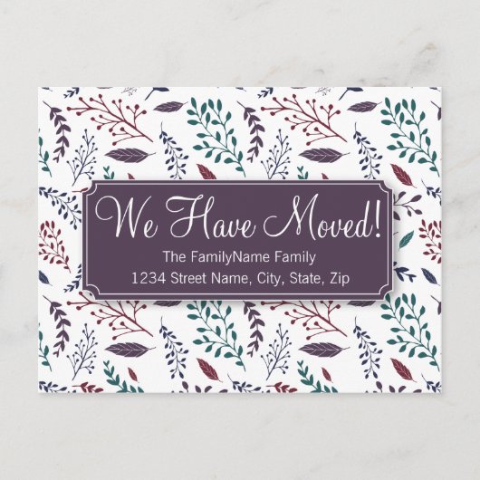 転落離れ住所変更 案内ポストカード (正面)