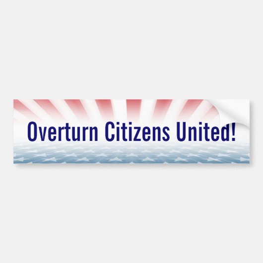 "転覆市民統一されたな"のバンパーステッカー バンパーステッカー (正面)