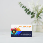 転送カラフル矢印トラック 名刺 (スタンド正面)