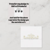 転送デザイン情報 エンクロージャーカード (正面/裏面)