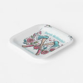 軸とバラ- Axスローバチェロレッテ ペーパープレート (傾斜あり)