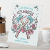 軸とバラ- Axスローバチェロレッテ 台座サイン (インサイチュ)