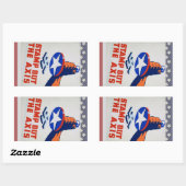 軸を押し出せ！ 長方形シール (シート)