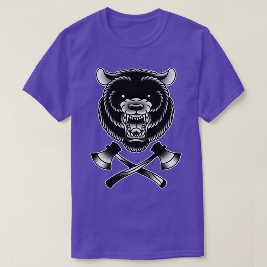 軸を持つベア Tシャツ (デザイン正面)