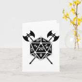 軸カード付き20面ダイ空白のス カード (黄色い花)