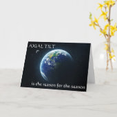 軸傾きの冬至カード カード (黄色い花)