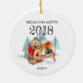 軸受けギフトの2018年の食事の磁器のオーナメント セラミックオーナメント (裏面)