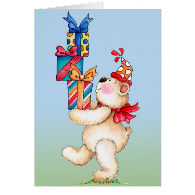 軸受誕生日ギフト – グリーティングカード (正面)