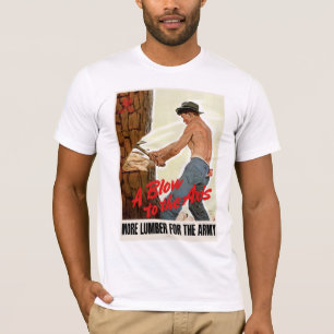 軸吹に対するAより多くの軍のための木材 Tシャツ