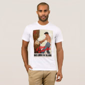 軸吹に対するAより多くの軍のための木材 Tシャツ (正面フル)