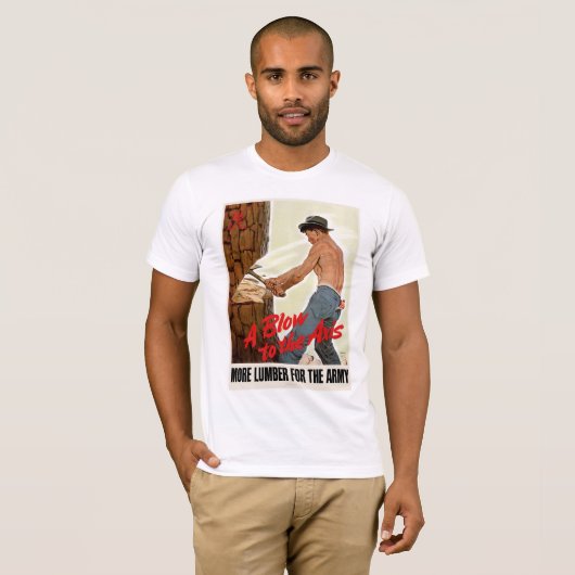 軸吹に対するAより多くの軍のための木材 Tシャツ (正面フル)