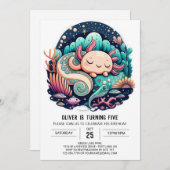 軸外誕生日招待状 招待状 (正面/裏面)