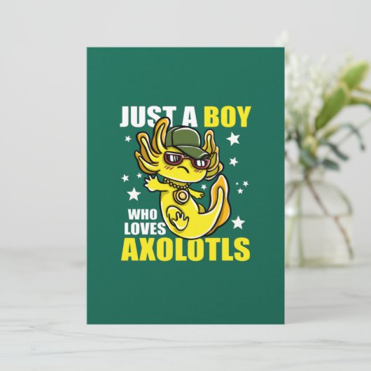 軸索が大好きな男の子かわいいおもしろいかわいい 招待状 (スタンド正面)