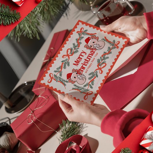 軸索クリスマス シーズンポストカード