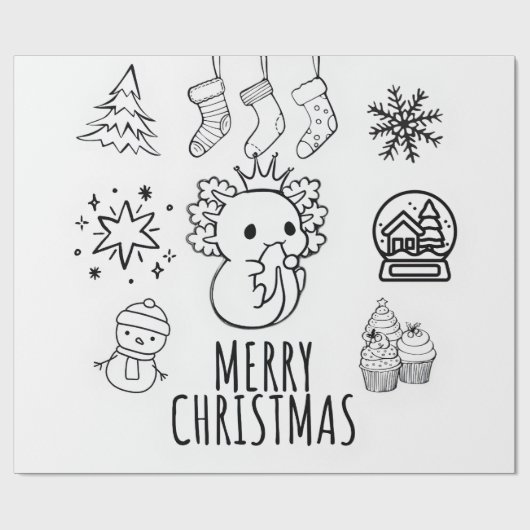 軸索クリスマス ラッピングペーパー (フラット)