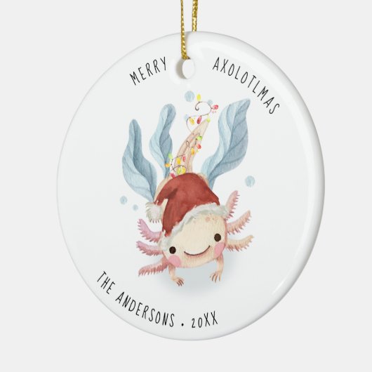 軸索メリー腫 |かわいい水の色クリスマス セラミックオーナメント (左)