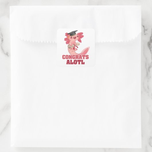 軸索卒業おめでとうアロテルアクソロトルクラシック スクエアシール (バッグ)