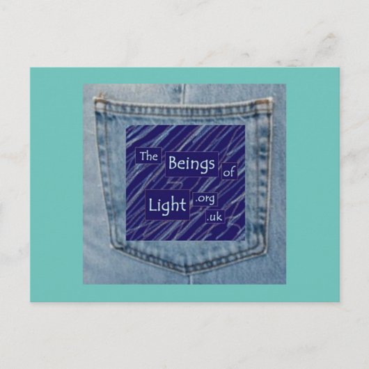軽いおもしろいデザイン葉書のジーンズポケット ポストカード (正面)