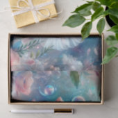 軽いお洒落ピンクのベッタ魚のデコパージュ 薄葉紙 (ギフト)