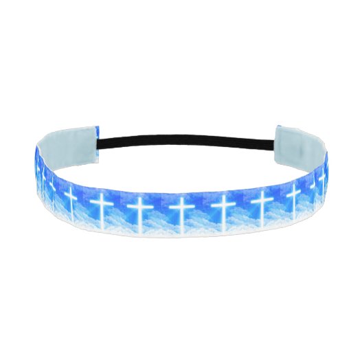 軽いイエス・キリストカスタマイズ可能なクリスチャンの十字 アスレチックヘッドバンド (正面)