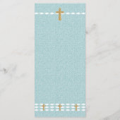 軽いイエス・キリスト結婚式メニューの十字 プログラム (裏面)