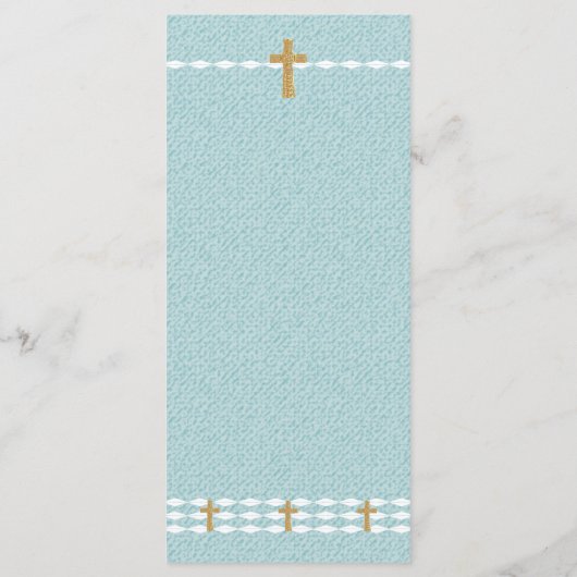 軽いイエス・キリスト結婚式メニューの十字 プログラム (裏面)