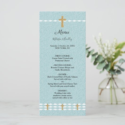 軽いイエス・キリスト結婚式メニューの十字 プログラム (スタンド正面)