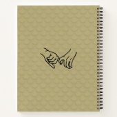 軽いエレガントミニマル書道愛 ノートブック (裏面)