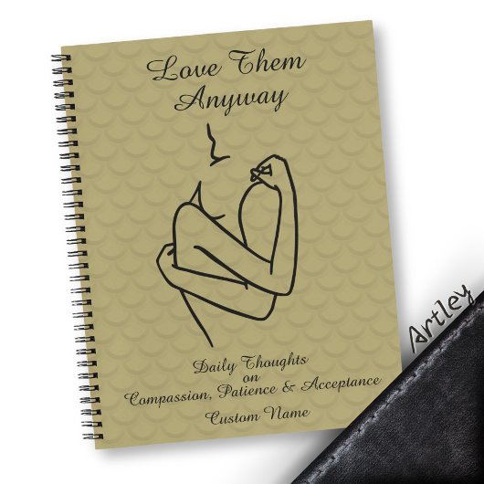 軽いエレガントミニマル書道愛 ノートブック