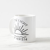 軽いキリスト教と宗教と信仰と聖書の聖句である コーヒーマグカップ (正面左)