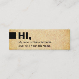 軽いクラフトのプリントの会合のこんにちは小型名刺 スキニー名刺