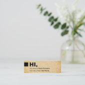 軽いクラフトのプリントの会合のこんにちは小型名刺 スキニー名刺 (スタンド正面)