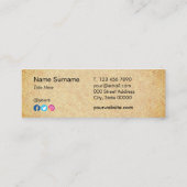 軽いクラフトのプリントの会合のこんにちは小型名刺 スキニー名刺 (裏面)