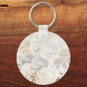 軽いクリームに白いラン キーホルダー (正面)